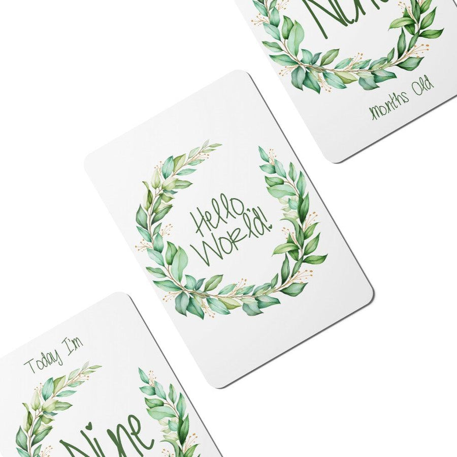 Twinkle Wreath Baby Milestone Cards - Set of 25 - Twinkle and Giraffe Designs