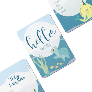 Under the Sea Baby Milestone Cards - Set of 25 - Twinkle and Giraffe Designs