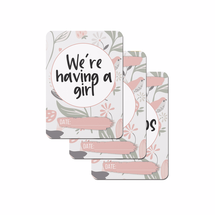 Vintage Flowers Pregnancy Milestone Cards - Set of 30 - Twinkle and Giraffe Designs
