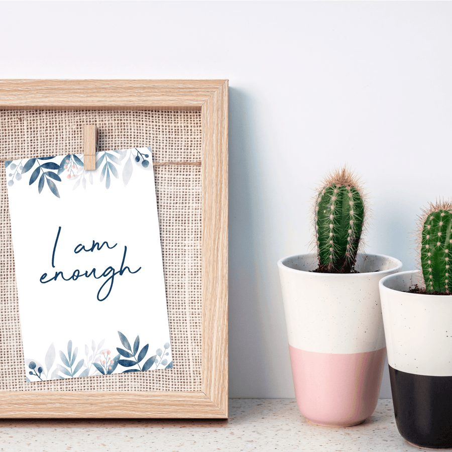 Watercolor Leaves Affirmation Cards - Set of 20 - Twinkle and Giraffe Designs