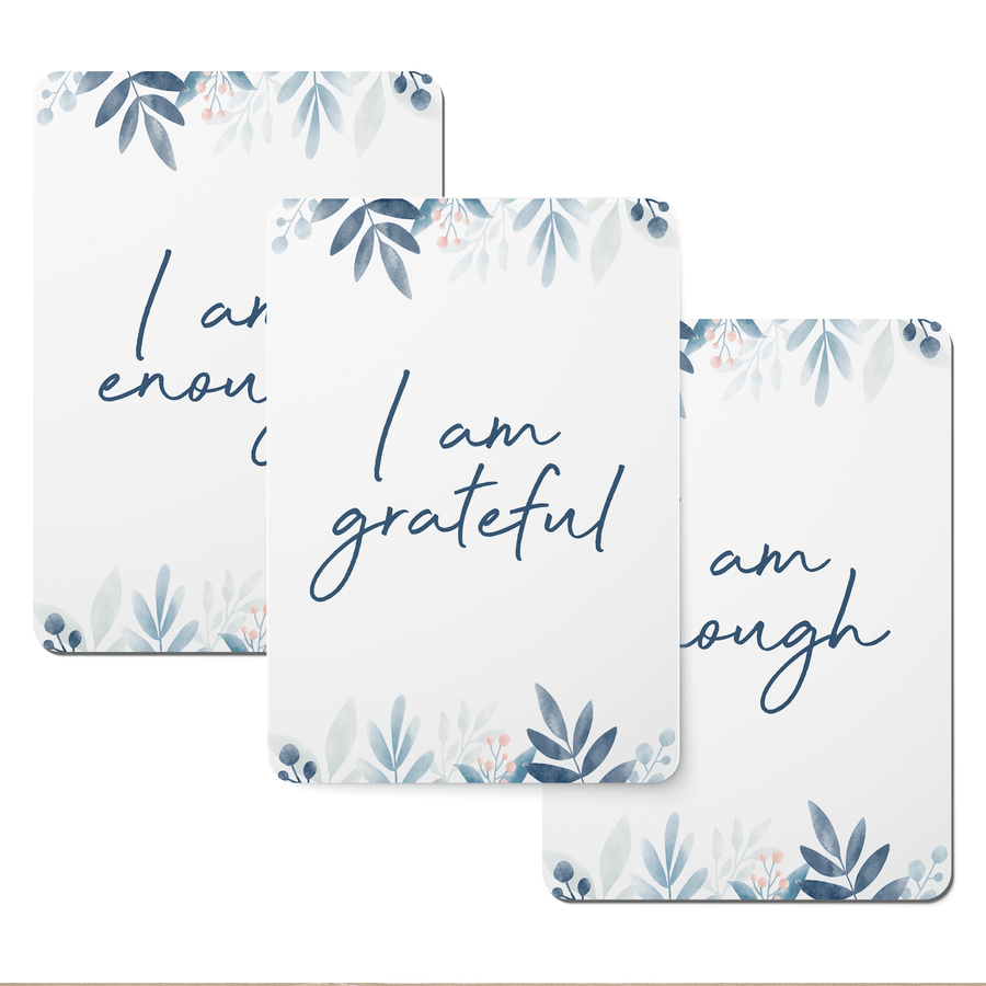 Watercolor Leaves Affirmation Cards - Set of 20 - Twinkle and Giraffe Designs