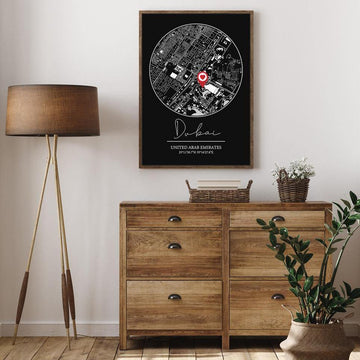 Where It All Began Couples Map Poster Print - Twinkle and Giraffe Designs