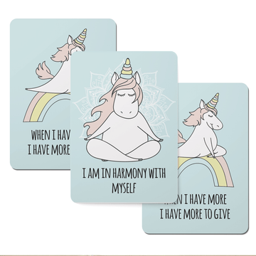 Yoga Unicorn Affirmation Cards - Set of 20 - Twinkle and Giraffe Designs